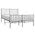 Estructura cama sin colchón con estribo metal negro 120x200