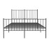 Estructura cama sin colchón con estribo metal negro 120x200