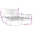 Estructura cama sin colchón con estribo metal negro 120x200