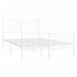 Estructura cama sin colchón con estribo metal blanco 120x200
