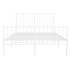 Estructura cama sin colchón con estribo metal blanco 120x200