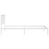 Estructura cama sin colchón con cabecero metal blanco 90x200
