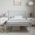 Estructura cama sin colchón con cabecero metal blanco