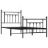 Estructura cama sin colchón con estribo metal negro 80x200