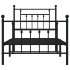 Estructura cama sin colchón con estribo metal negro 80x200