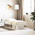 Estructura cama sin colchón con cabecero metal blanco 90x190