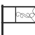 Estructura cama sin colchón con cabecero metal negro 100x190
