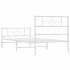 Estructura cama sin colchón con estribo metal blanco 75x190