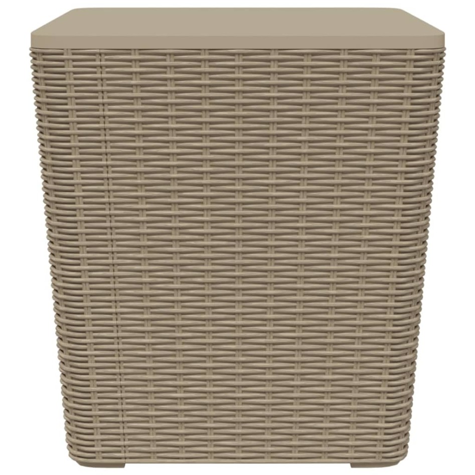 Mesa de jardín con tapa extraíble polipropileno marrón