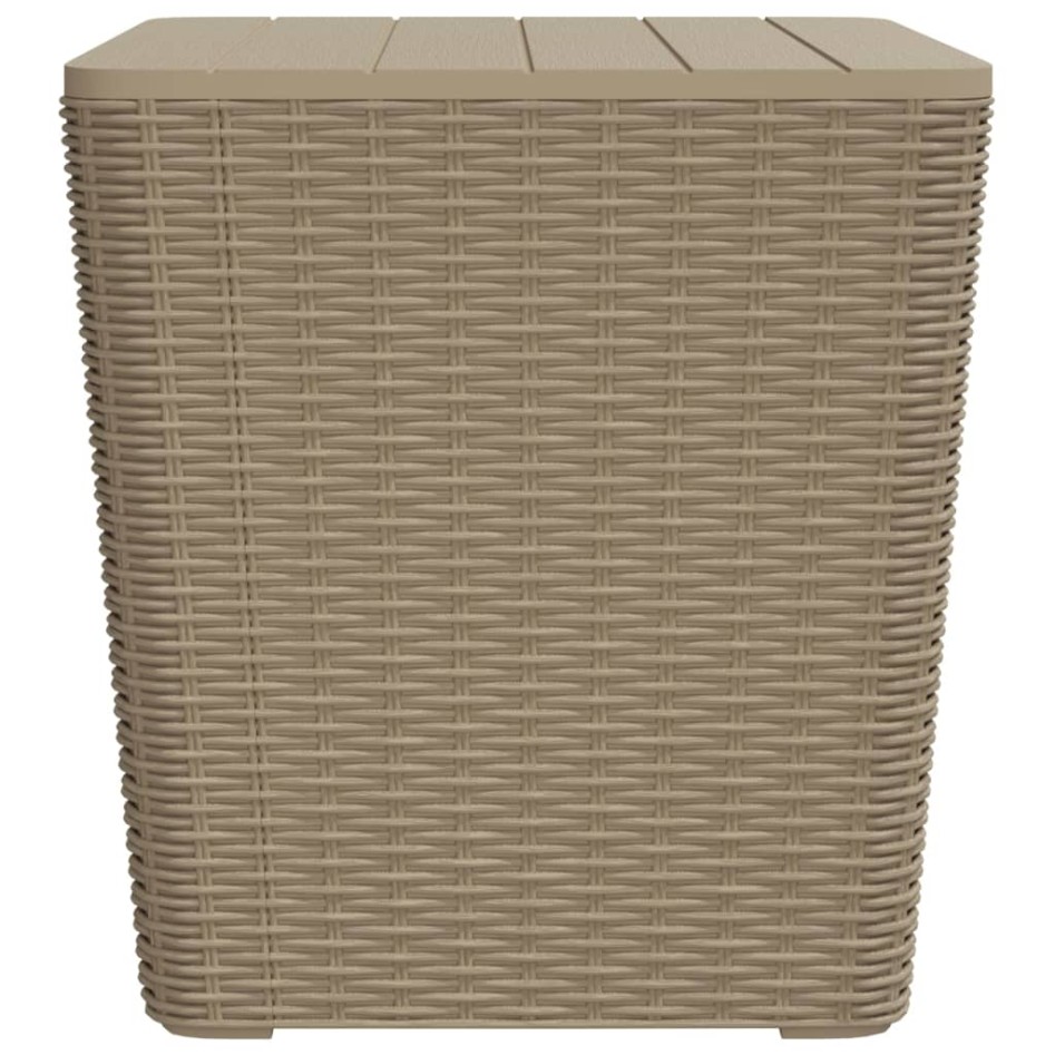 Mesa de jardín con tapa extraíble polipropileno marrón