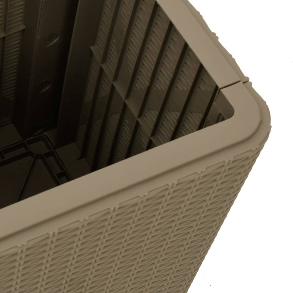 Mesa de jardín con tapa extraíble polipropileno marrón