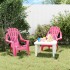 Sillas de jardín niños 2 uds aspecto madera PP rosa 37x34x44
