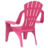 Sillas de jardín niños 2 uds aspecto madera PP rosa 37x34x44