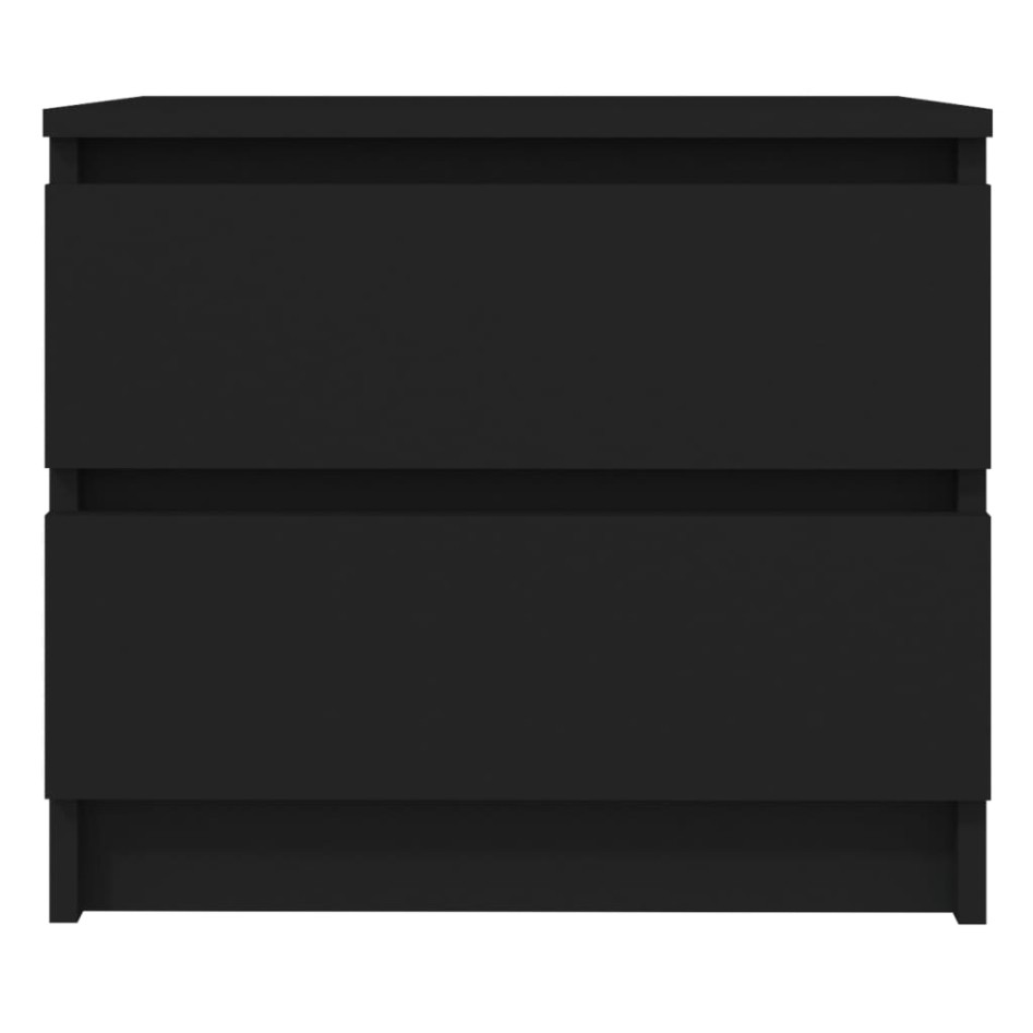 Mesitas de noche 2 uds madera contrachapada negro 50x39x43,5