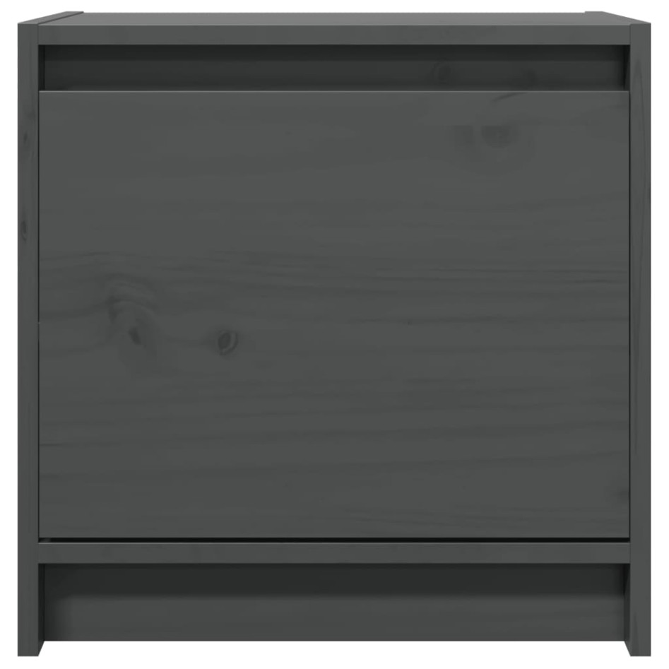Mesitas de noche 2 uds madera maciza pino gris 40x30,5x40