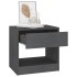 Mesitas de noche 2 uds madera maciza de pino gris 40x31x40