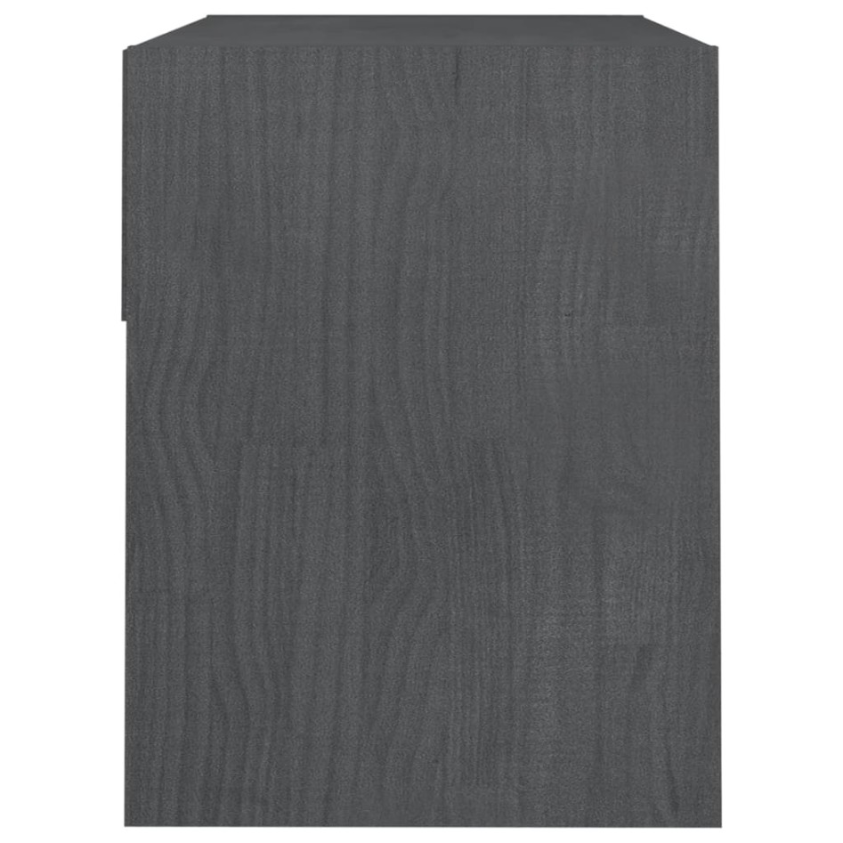 Mesitas de noche 2 uds madera maciza de pino gris 40x31x40