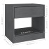 Mesitas de noche 2 uds madera maciza de pino gris 40x31x40