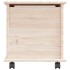 Baúl de almacenaje con ruedas ALTA madera maciza 73x39,5x43