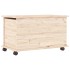 Baúl de almacenaje con ruedas ALTA madera maciza 73x39,5x43