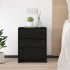 Mesitas de noche 2 uds madera maciza pino negro 40x31x50