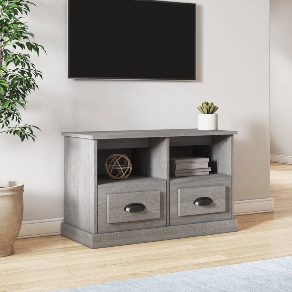 Mueble para TV madera contrachapada gris Sonoma 80x35x50