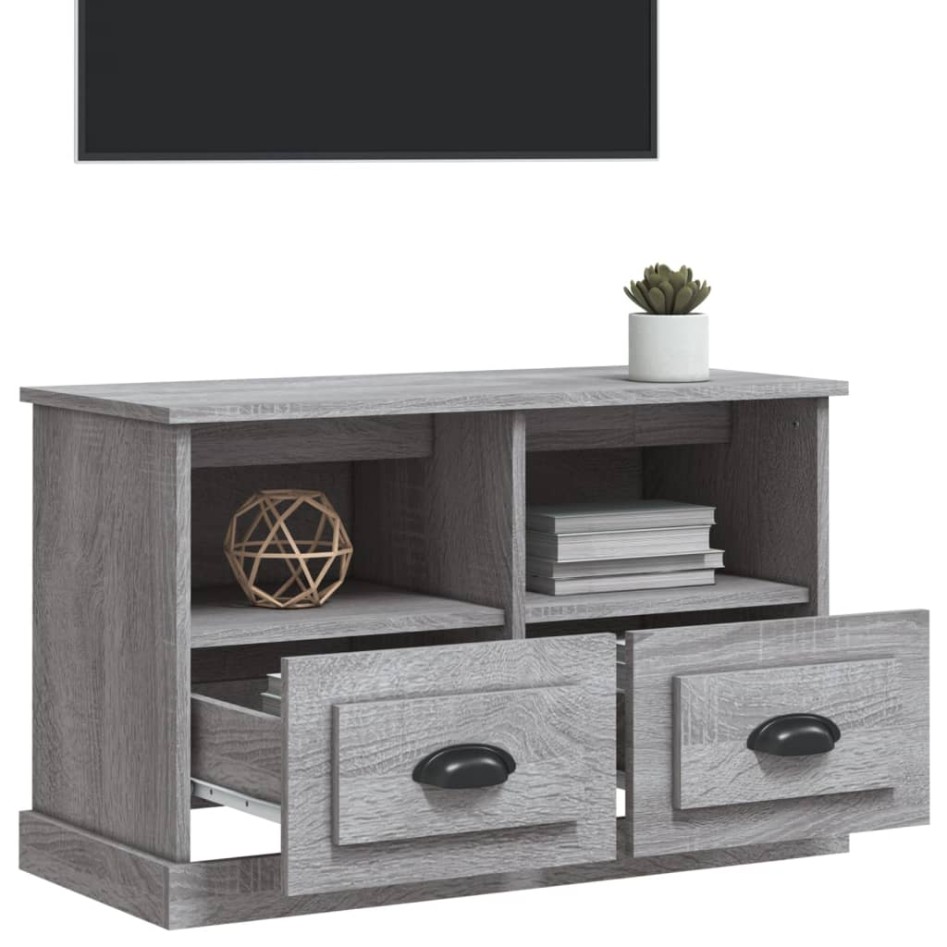 Mueble para TV madera contrachapada gris Sonoma 80x35x50