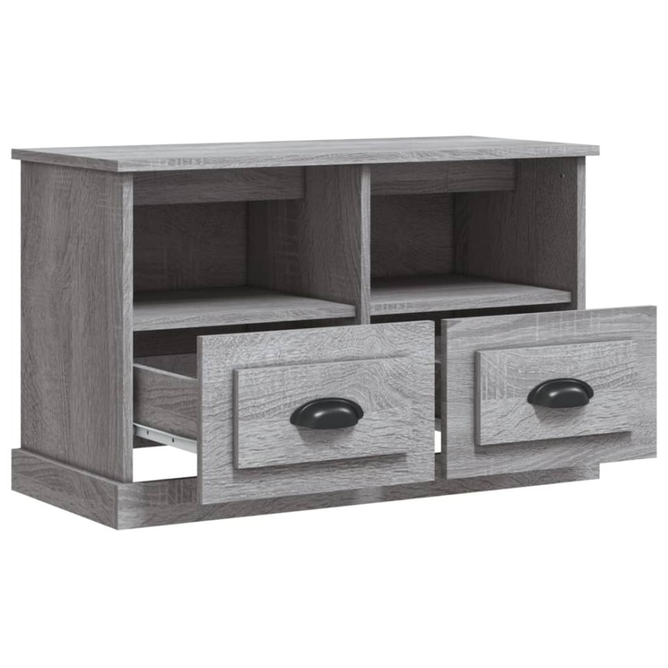 Mueble para TV madera contrachapada gris Sonoma 80x35x50