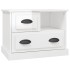 Mesita de noche blanco brillante 60x39x45