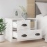 Mesita de noche blanco brillante 60x39x45