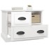 Mesita de noche blanco brillante 60x39x45
