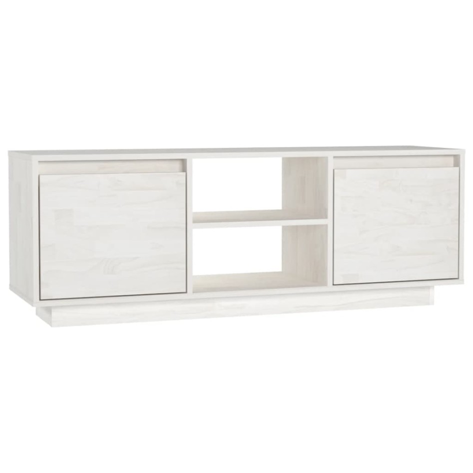 Mueble de TV madera maciza de pino blanco 110x30x40