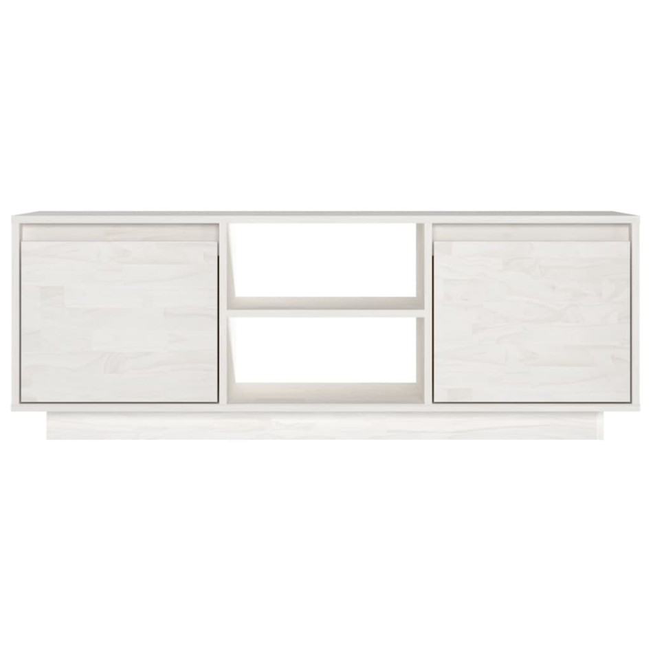 Mueble de TV madera maciza de pino blanco 110x30x40
