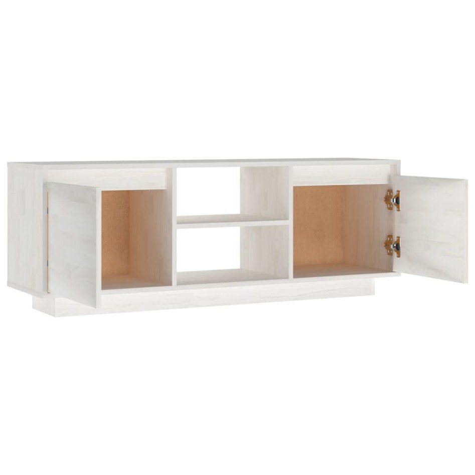 Mueble de TV madera maciza de pino blanco 110x30x40