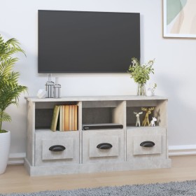 Mueble para TV madera contrachapada gris hormigón 100x35x50