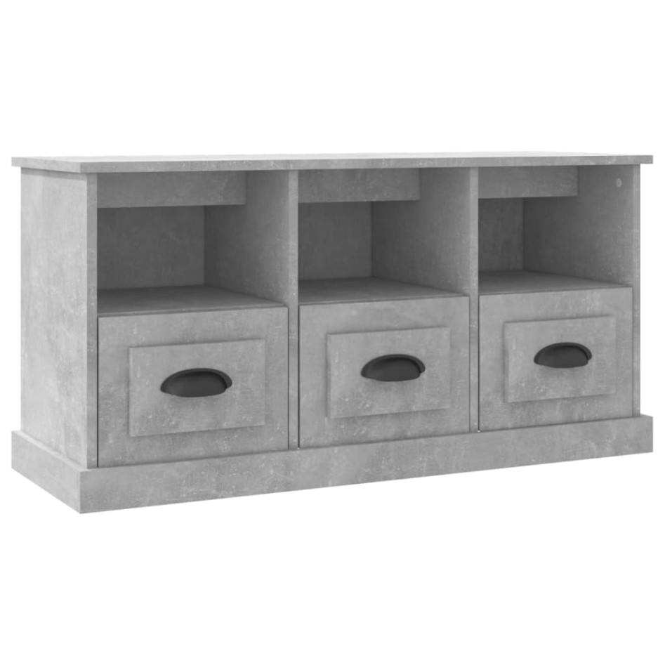 Mueble para TV madera contrachapada gris hormigón 100x35x50