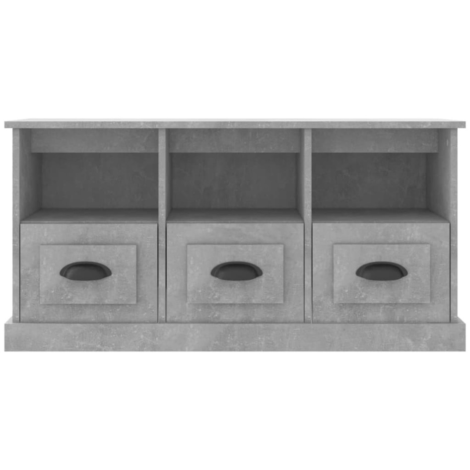 Mueble para TV madera contrachapada gris hormigón 100x35x50