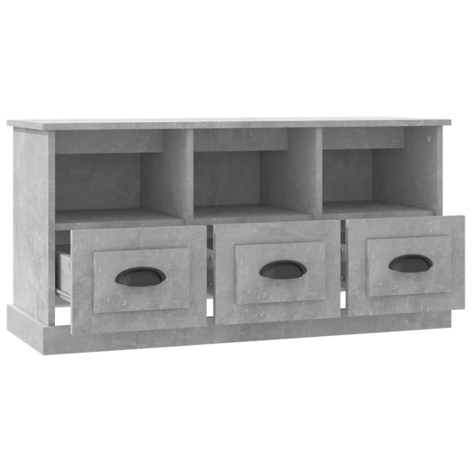 Mueble para TV madera contrachapada gris hormigón 100x35x50