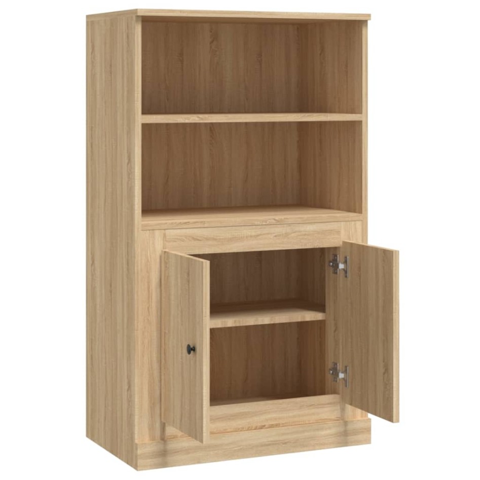 Aparador de madera contrachapada roble Sonoma 60x35,5x103,5