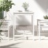 Mesa de jardín madera maciza pino blanco 82,5x82,5x110