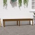 Banco de jardín madera maciza pino marrón miel 203,5x44x45