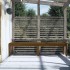 Banco de jardín madera maciza pino marrón miel 203,5x44x45