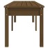 Banco de jardín madera maciza pino marrón miel 203,5x44x45