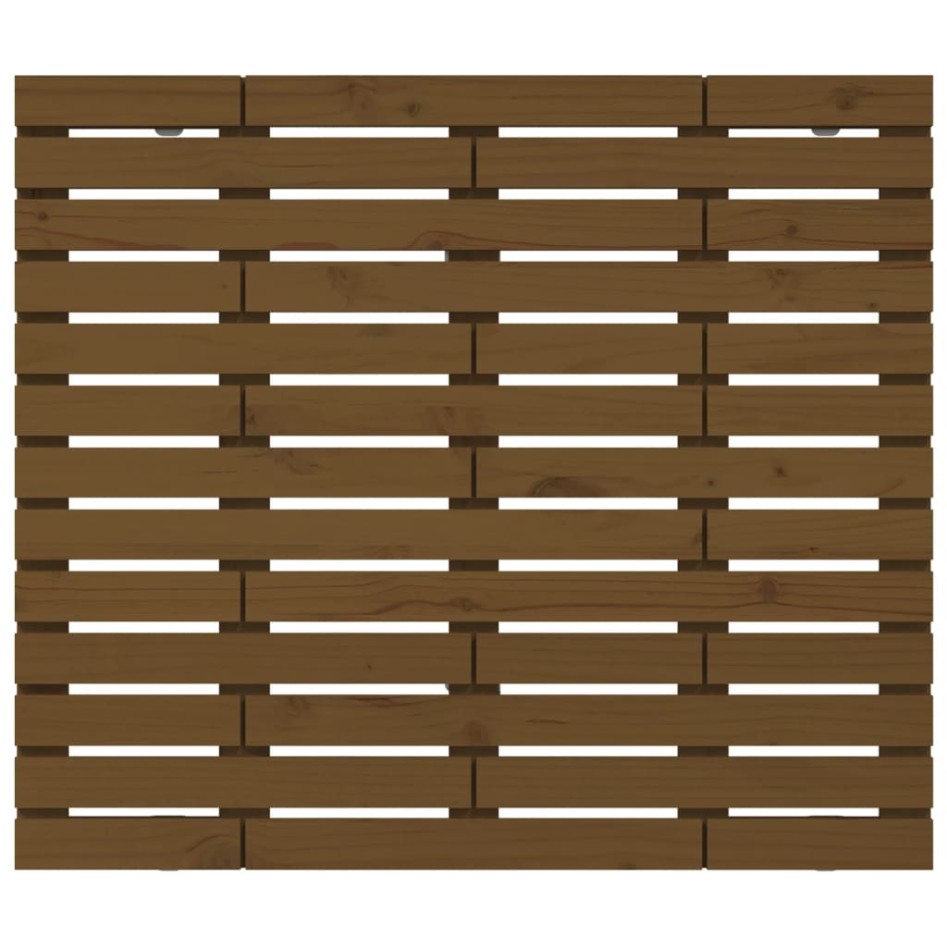 Cabecero cama pared madera maciza pino marrón miel