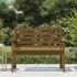 Banco de jardín madera maciza pino marrón miel 109x48x91,5