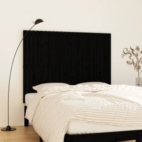 Cabecero de cama pared madera maciza pino negro 146,5x3x110