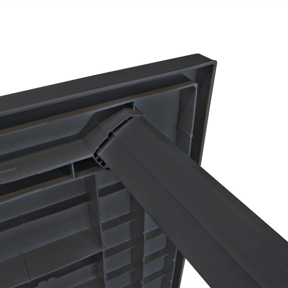 Mesa de jardín de plástico gris antracita 126x76x72
