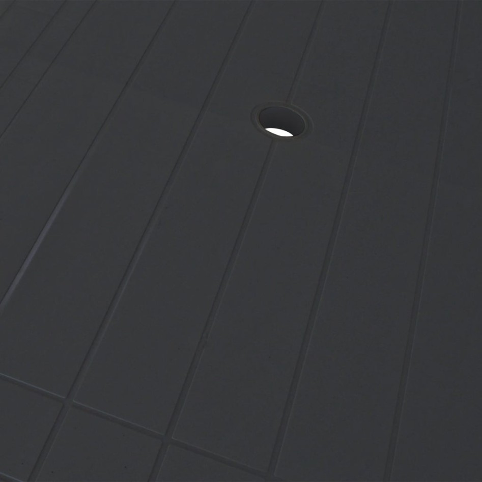 Mesa de jardín de plástico gris antracita 126x76x72