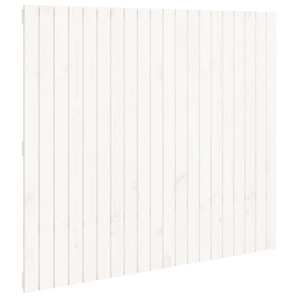 Cabecero de cama pared madera maciza pino blanco 127,5x3x110