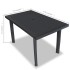 Mesa de jardín de plástico gris antracita 126x76x72